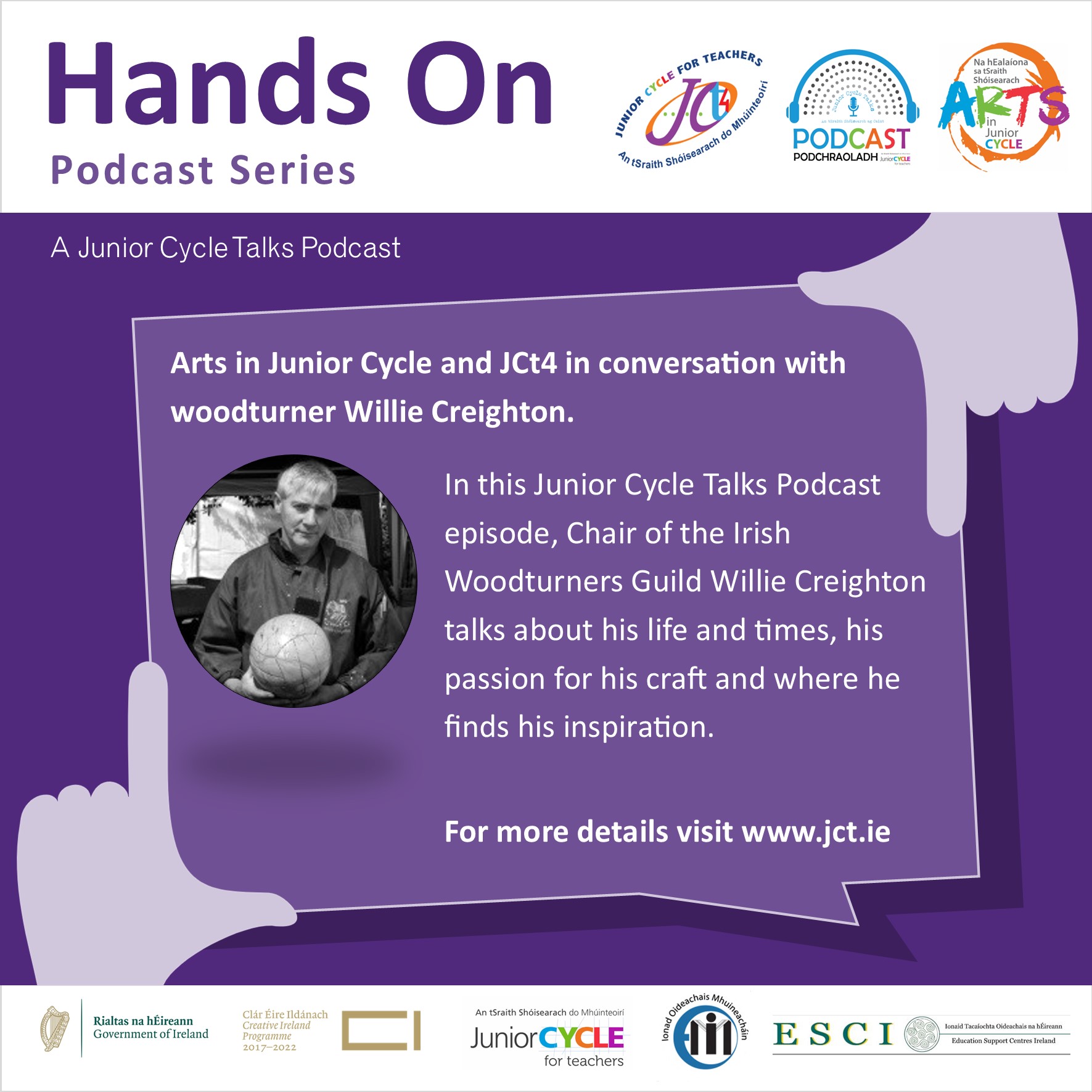 Arts in Junior Cycle and JCt4 in Conversation with Woodturner Willie Creighton