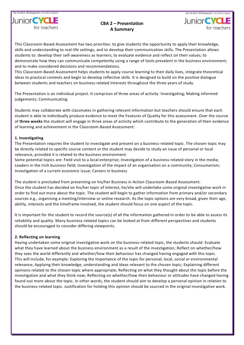 Classroom-Based Assessment 2 Article