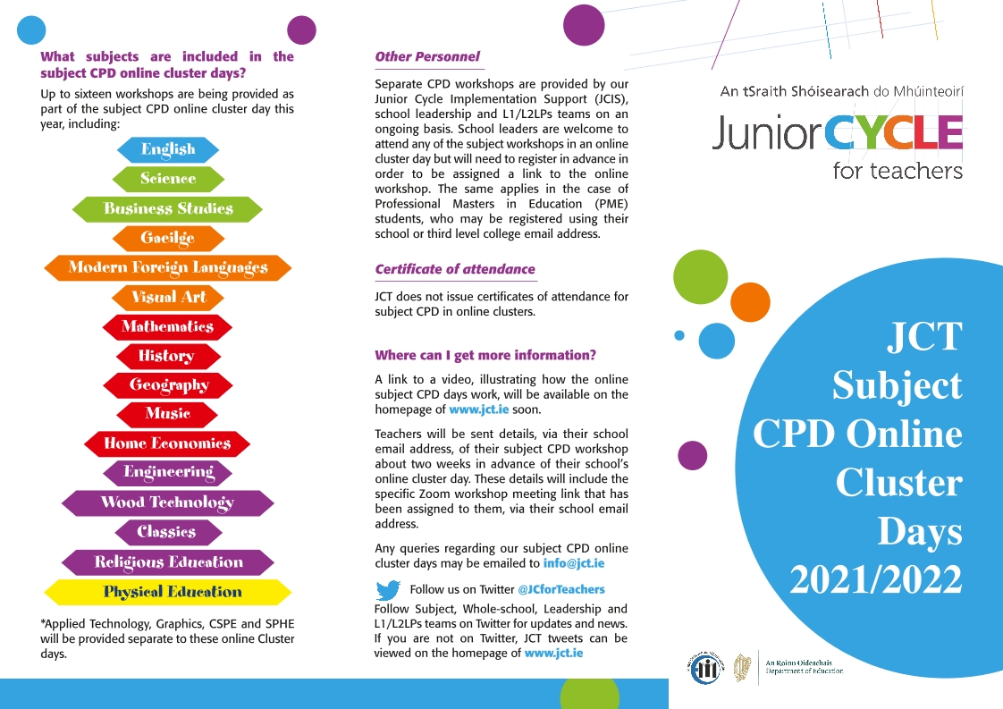 Online CPD 2021/22 Information Leaflet