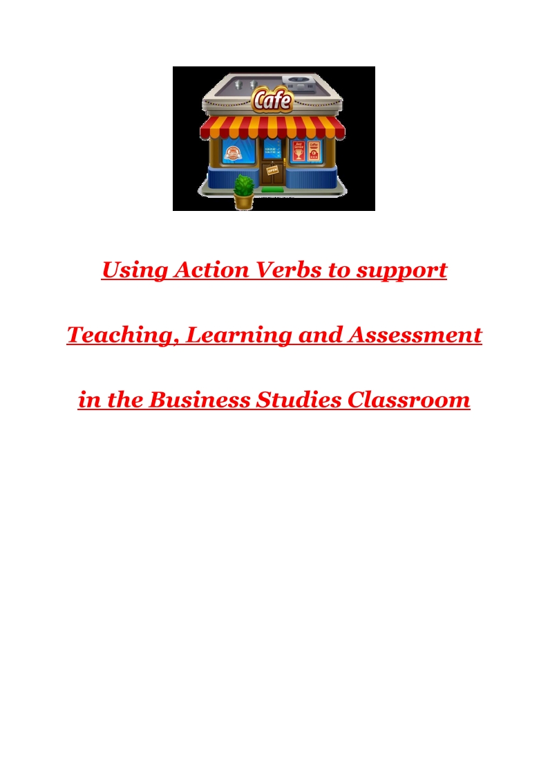 Learning Outcome 2.13 - Jordan's Cafe Resource