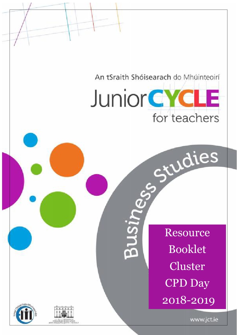Resource Booklet for Cluster CPD Day 2018/19