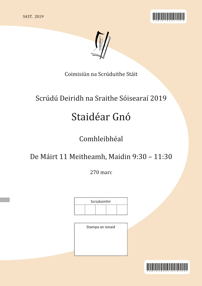 CSS Scrúdú Deiridh Staidéar Gnó 2019