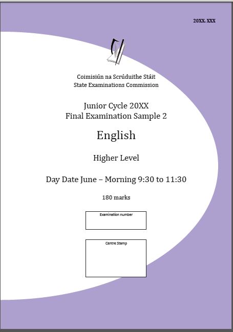 Sample Papers for Junior Cycle English Examination 2017