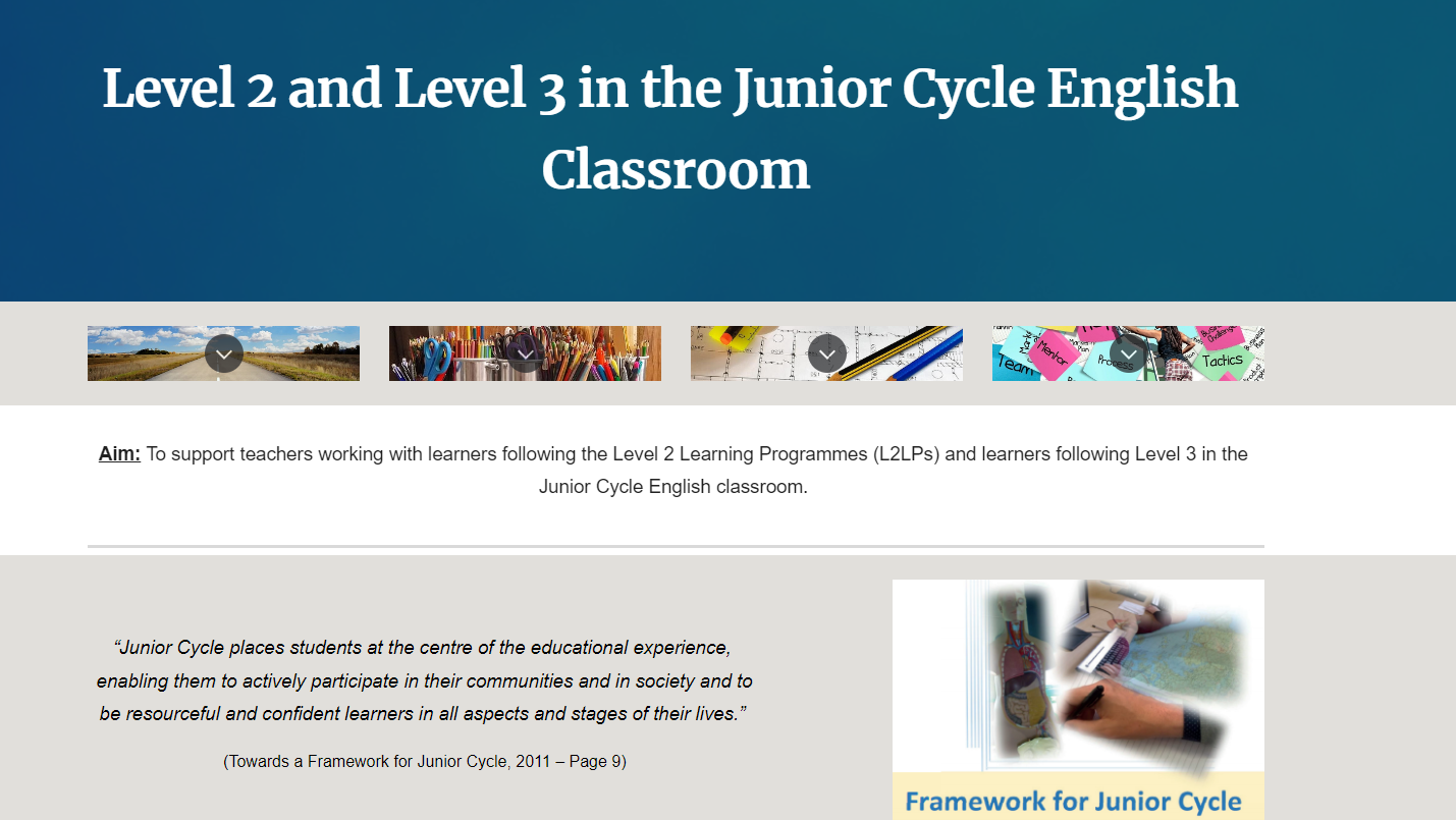 Level 2 and Level 3 in the junior Cycle English Classroom
