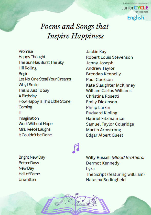 Poems and Songs that Inspire Happiness