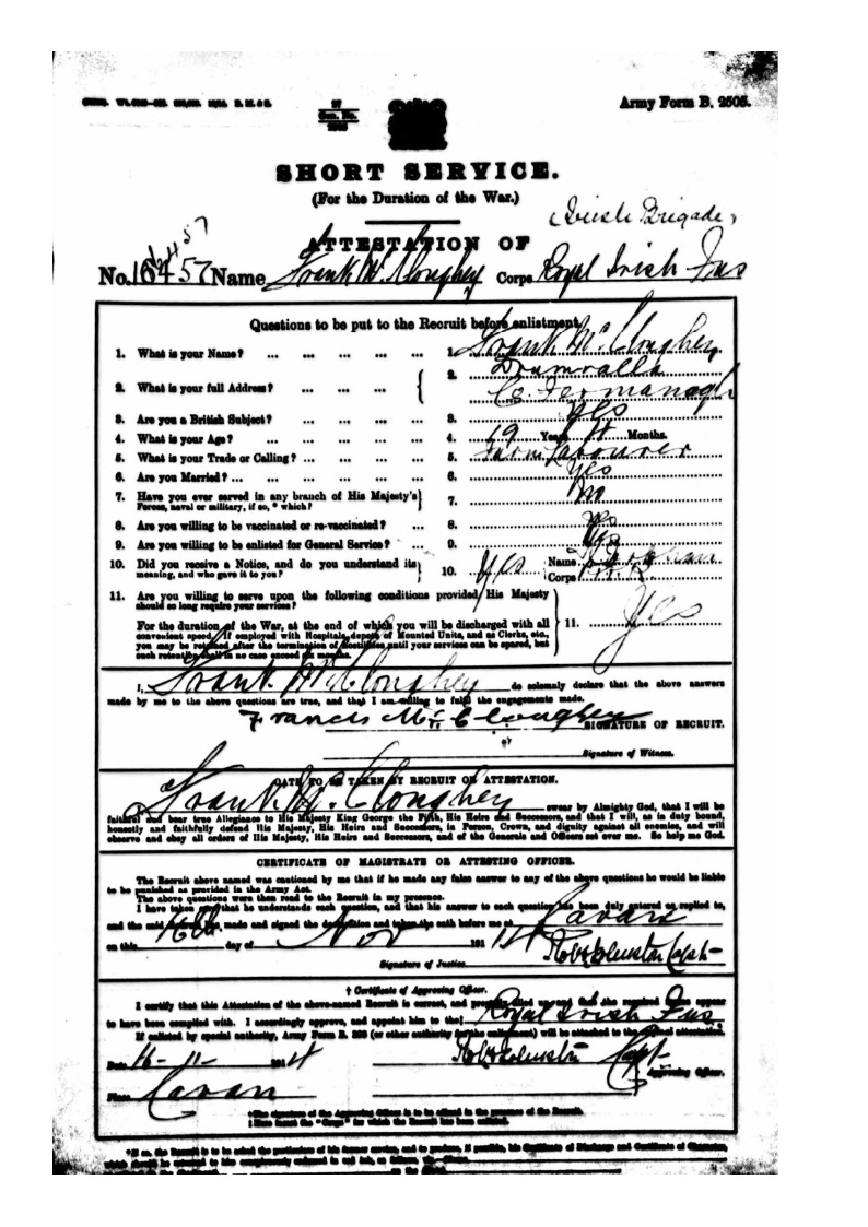 Francis McCloughey Document