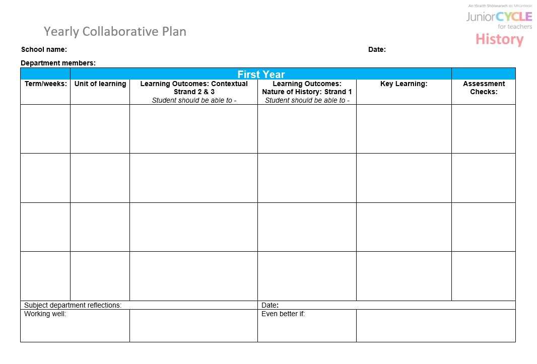 3 Year Collaborative History Planner