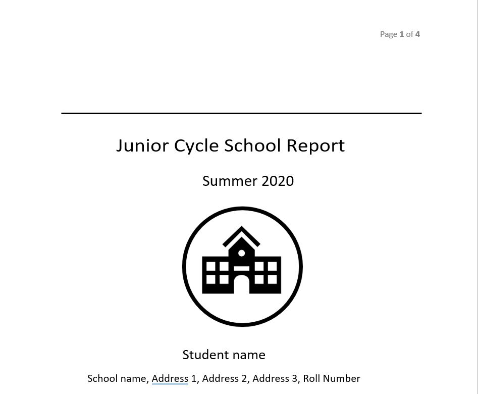 NCCA Sample Junior Cycle School Report: Summer Level 2 & 3