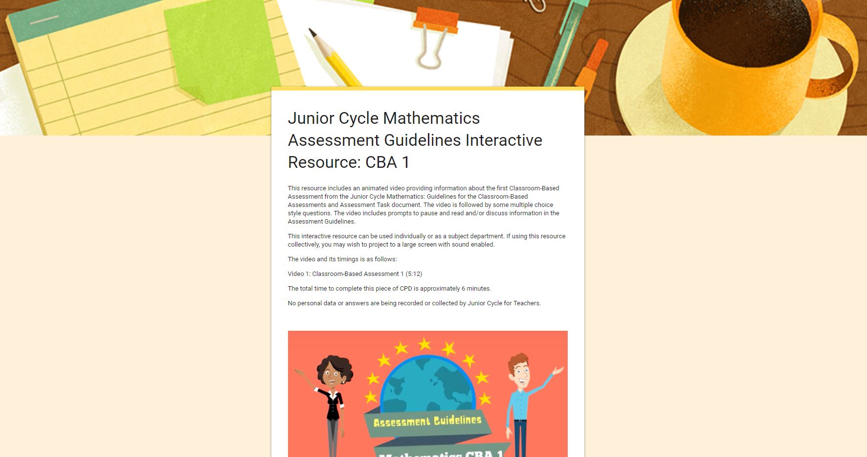 Assessment Guidelines Interactive Resource - Section Two CBA 1