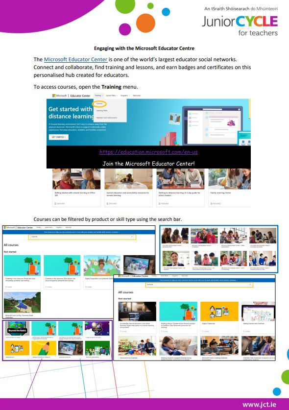Engaging with the Microsoft Microsoft Educator Center
