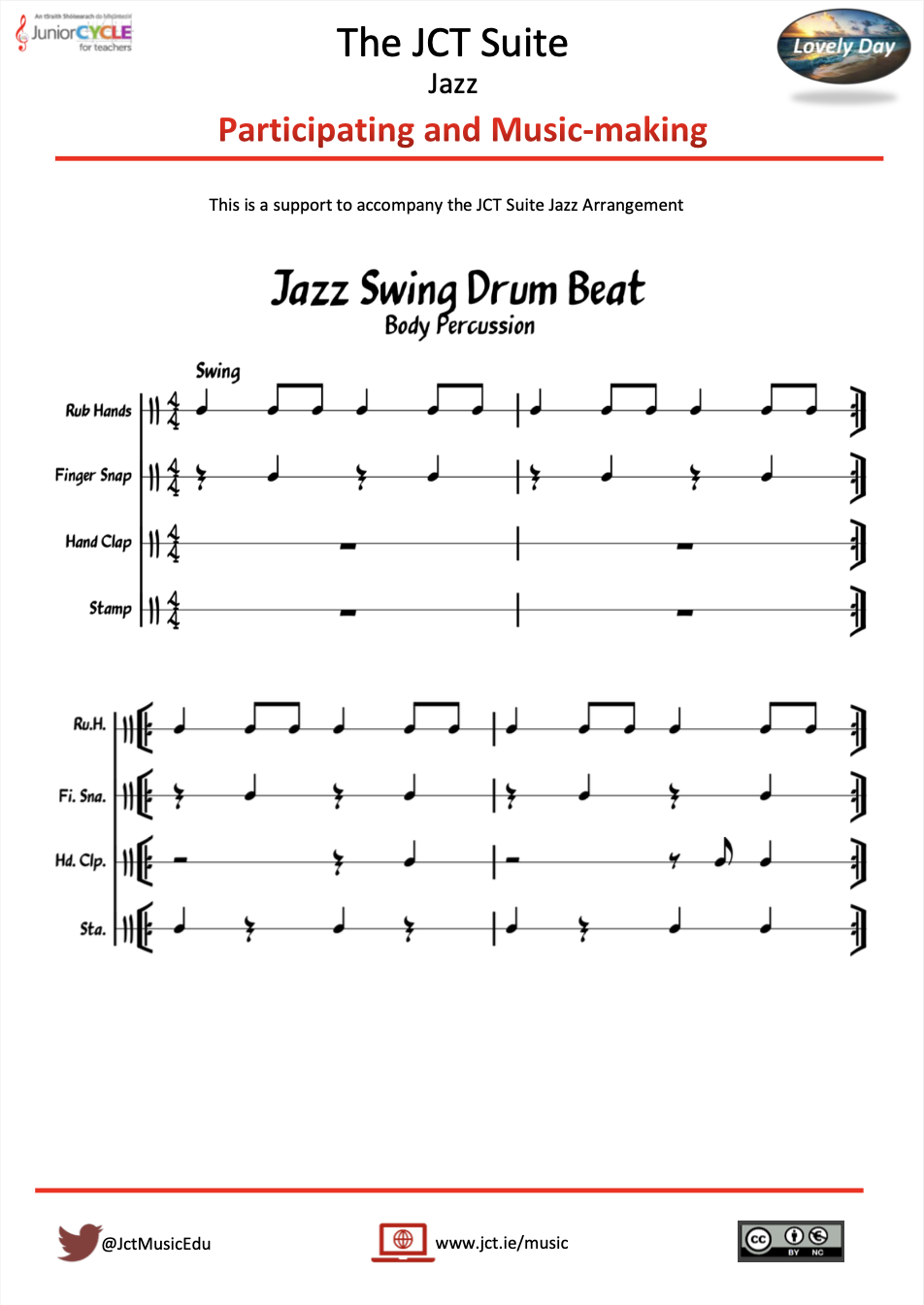 JAZZ: Possible 1st Year Learning - Swing