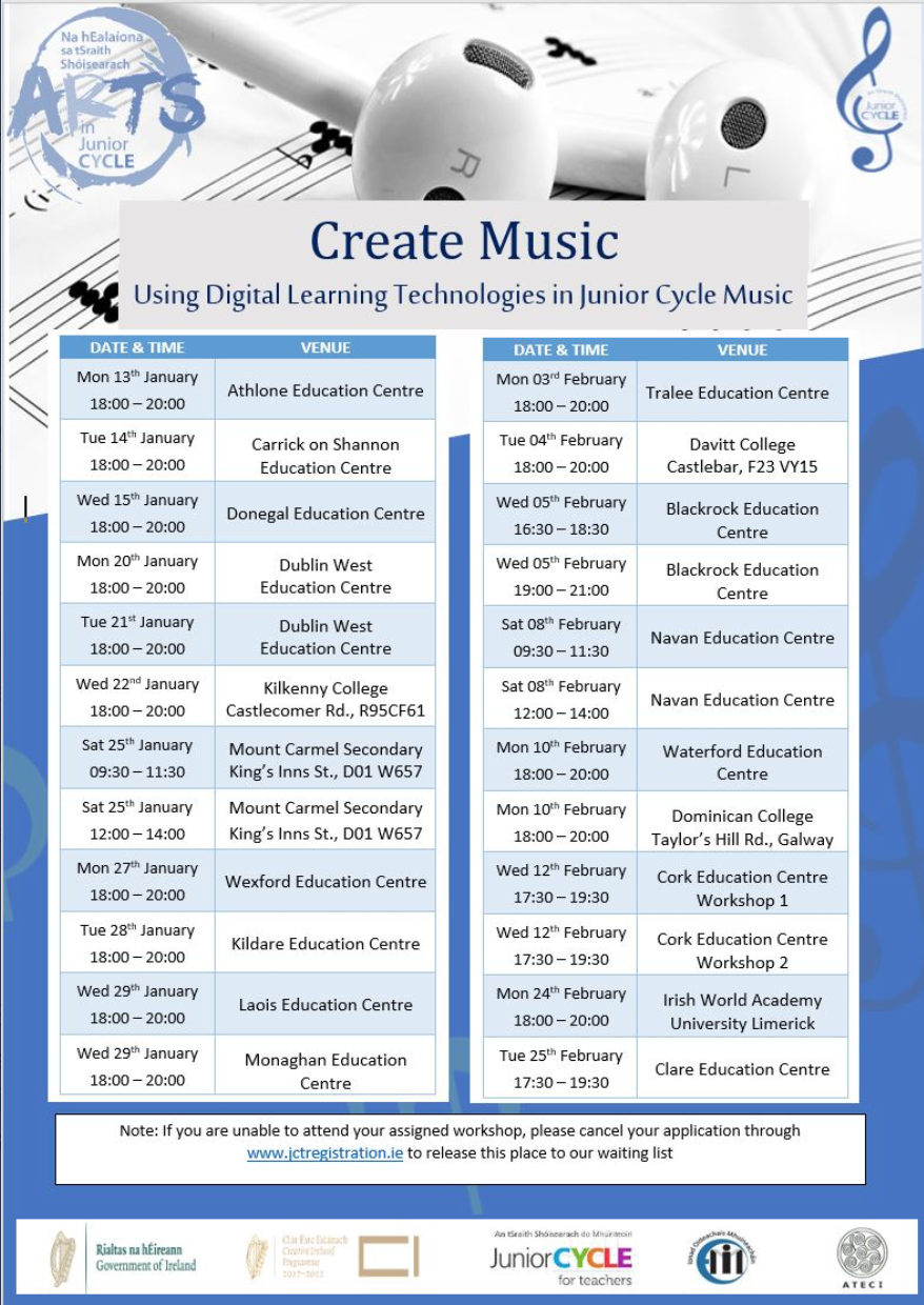 Create Music Using Digital Learning Technologies in Junior Cycle Music