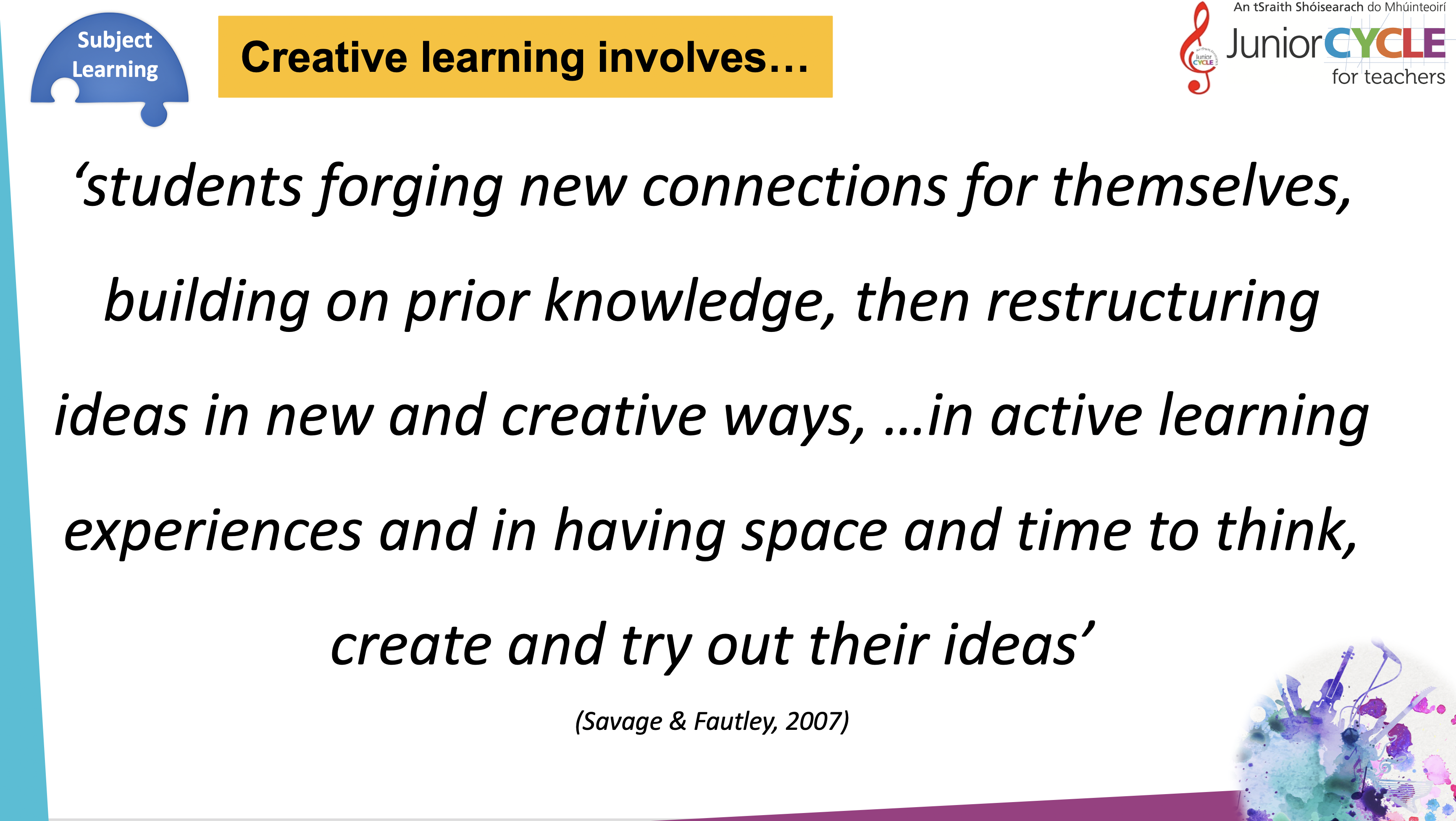Creative Learning Involves...