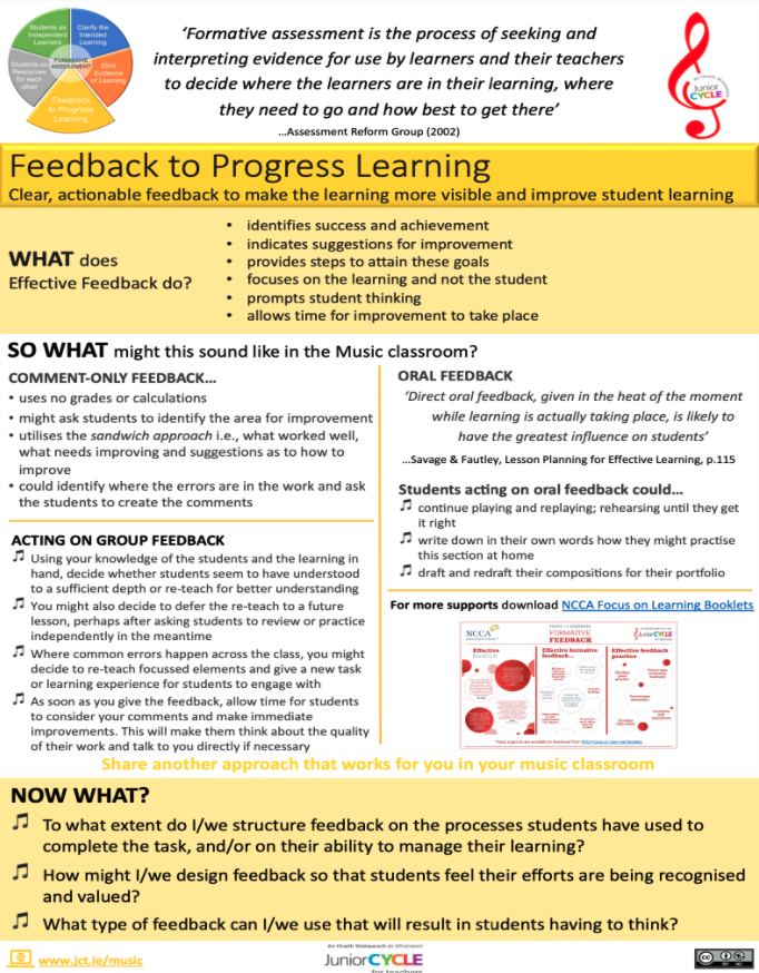 Feedback to Progress Learning