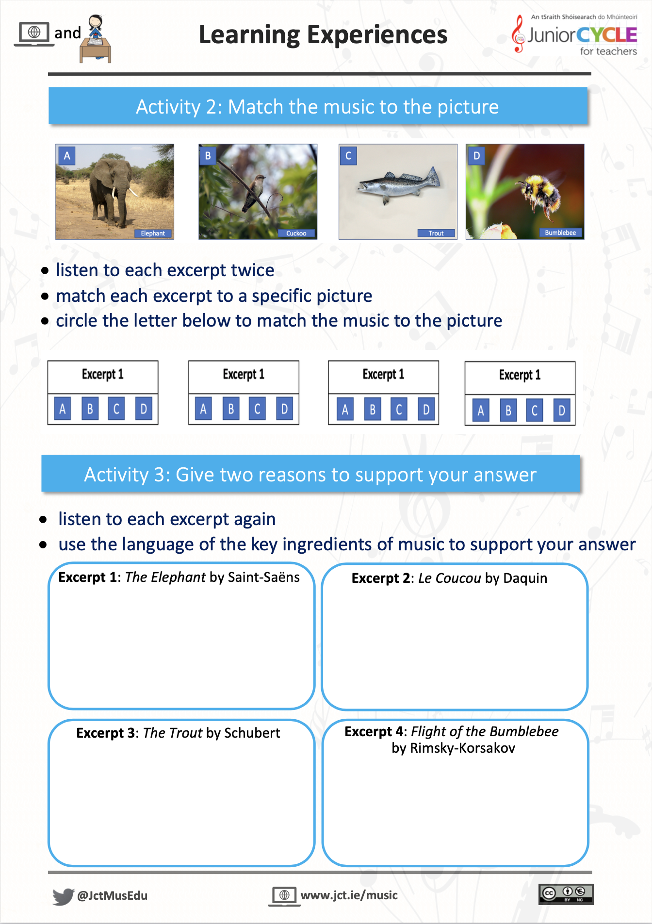 Online Learning Creating Music - Activity 2 & 3 PDF