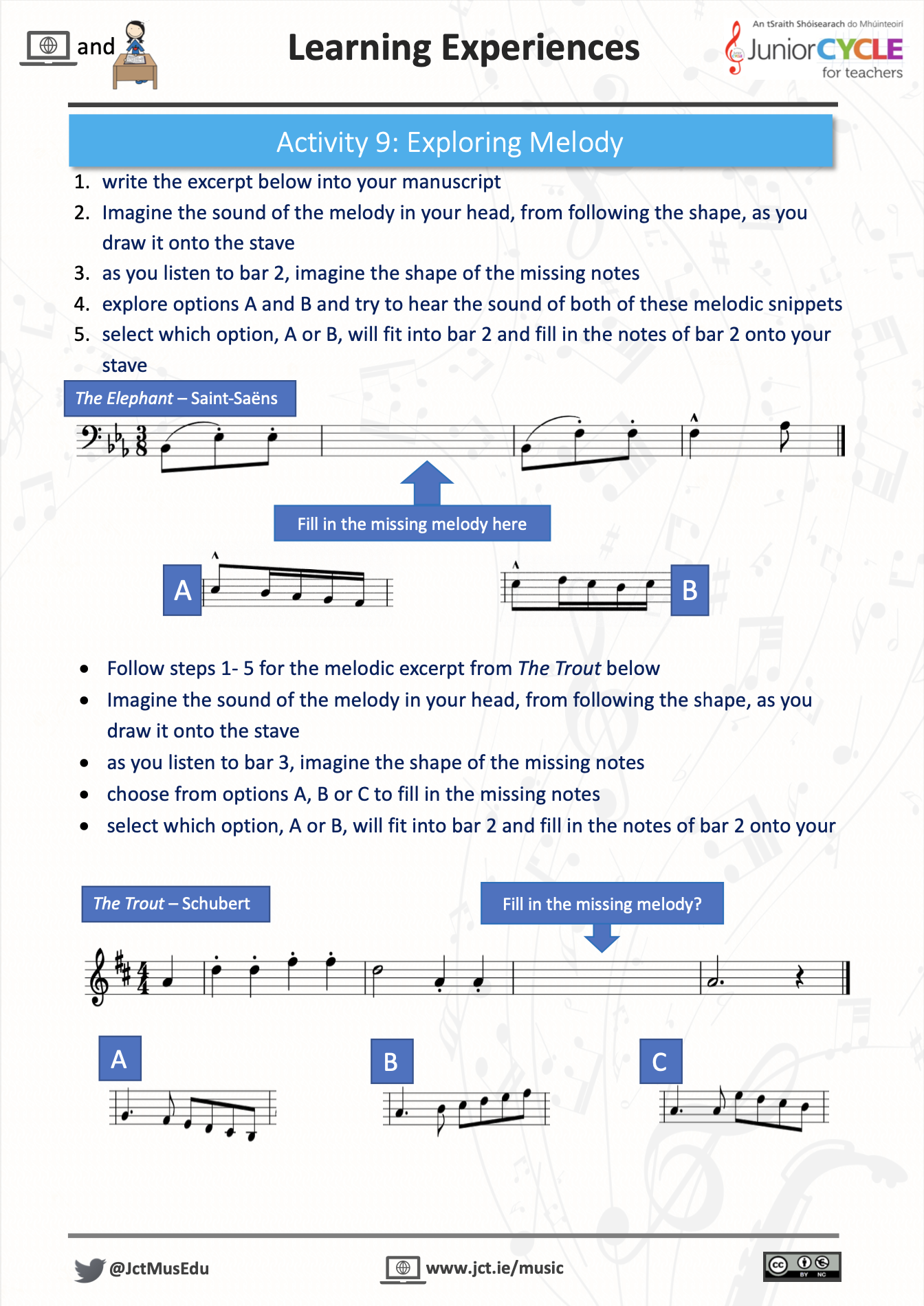 Online Learning Creating Music - Activity 9 PDF