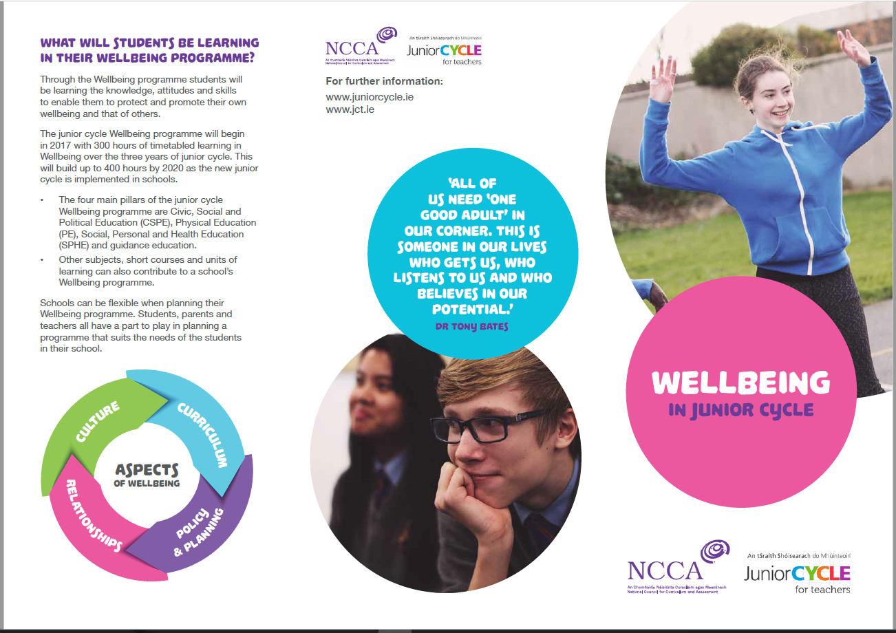 NCCA Wellbeing Information Leaflet