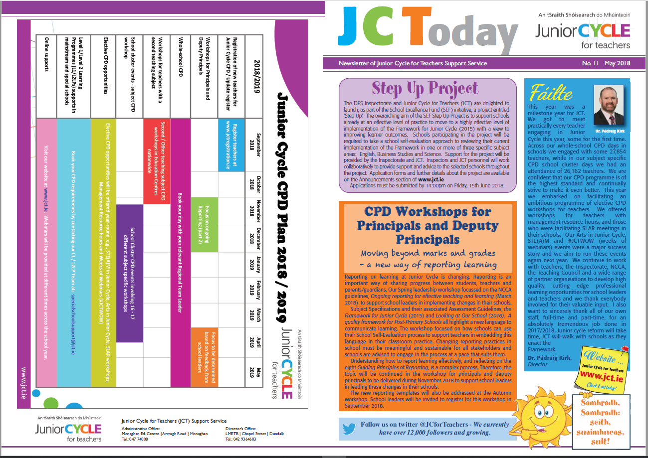 JCToday Newsletter May 2018