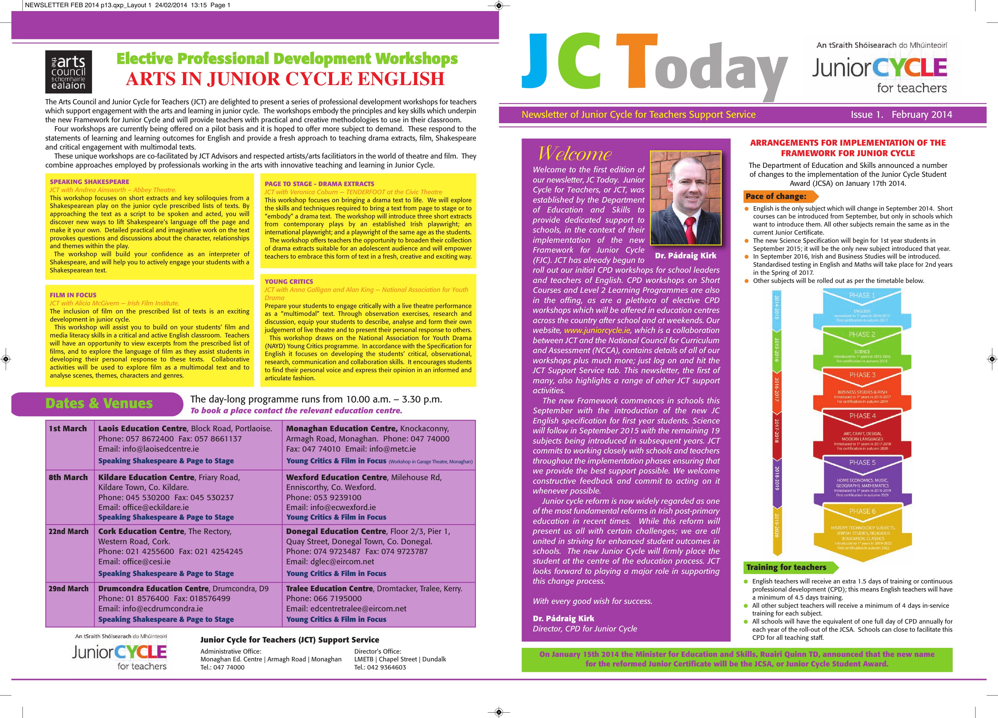 JCToday Newsletter Feb 2014