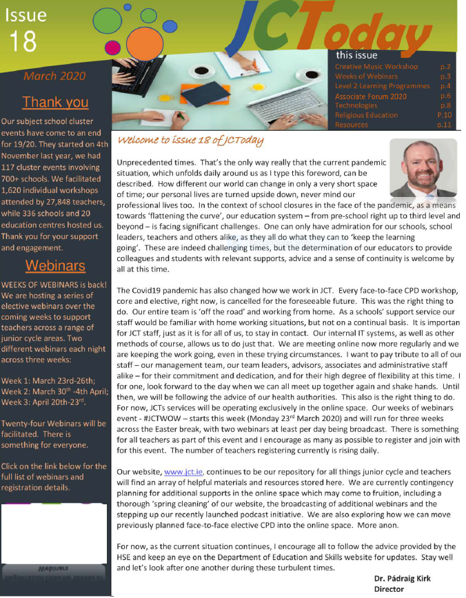 JCToday Newsletter March 2020