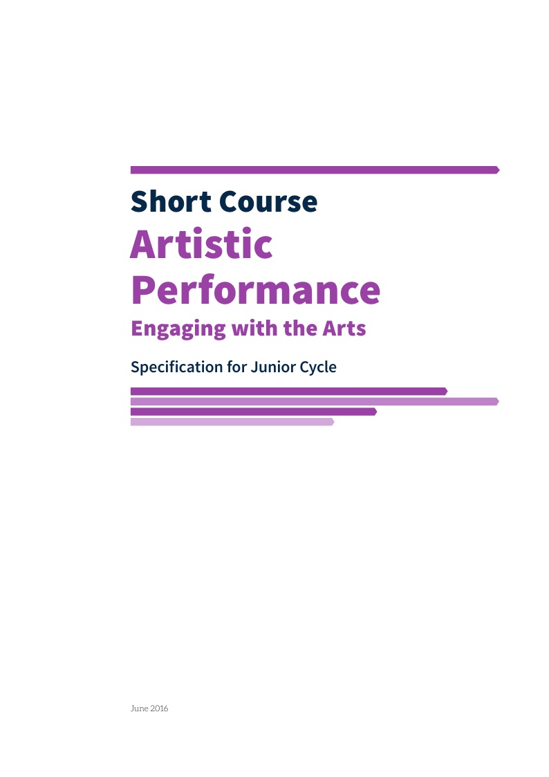 Artistic Performance Specification