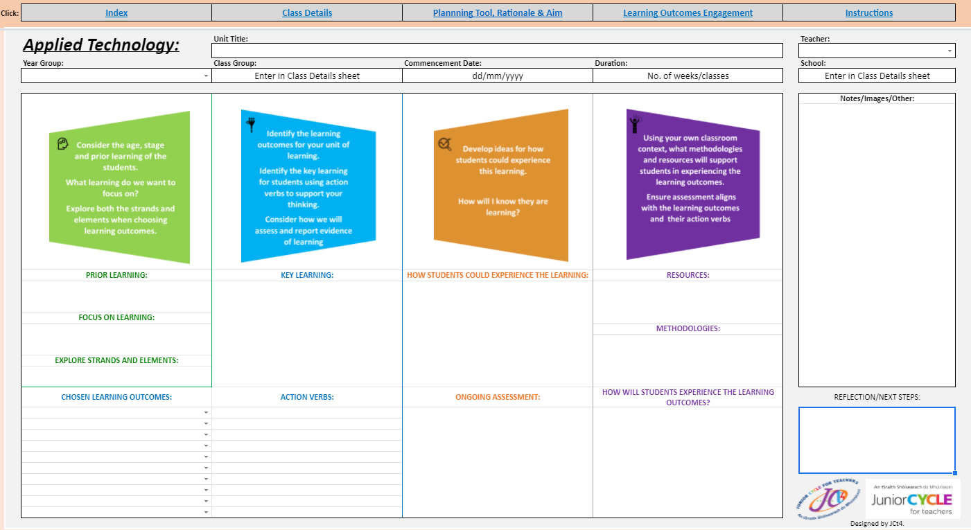 Applied Technology Google Sheets Digital Planner