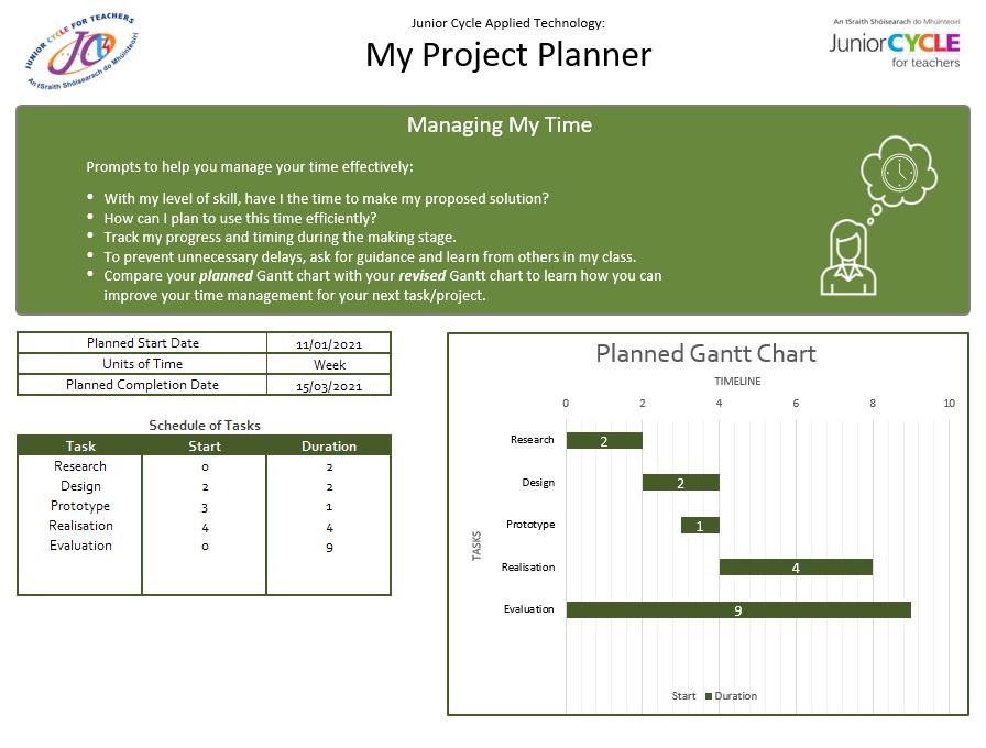 My Project Planner (Microsoft Excel Version)